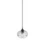 Dekorativní - NV 938226 Závěsné svítidlo DEVON čiré sklo hnědá kovová základna hnědý kabel E14 1x5W IP20 bez žárovky - NOVA LUCE - foto 2