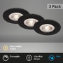 Kruhová - BRI 7047-035 3ks sada LED vestavné svítidlo, pr. 9 cm, stmívatelné, 5 W, černá - BRILONER - foto 2