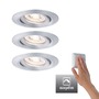 Koupelnová - P 92975 LED vestavné svítidlo Nova mini Plus EasyDim výklopné 3x4,2W 2.700K hliník 230V - PAULMANN - foto 2