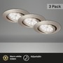 Kruhová - BRI 7171032 3ks sada LED vestavné svítidlo, pr. 8,2 cm, 3 W, matný nikl (starý kód: BRI 7171-032) - BRILONER - foto 2