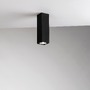 Downlight - FAN I-FLUKE-PLQ20 NERO Stropní svítidlo Fluke, hranaté, černé, 1 x GU10, 6 x 6 x 20 cm - FANEUROPE - foto 2