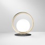 Stolní lampy dekorační - FAN I-SONETTO-L Stolní lampa SONETTO černá/zlatá, 1xG9, 24 x 25 cm - FANEUROPE - foto 2