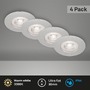 Kruhová - BRILO 7998-044 LED vestavná svítidla, pr.9 cm, 4x LED, 4,9 W, 480 lm, matný chrom - BRILO - foto 2