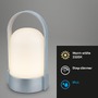 Stolní lampy dekorační - BRILO 7544014 BRILONER Asa stolní lampička - 1W, 50lm, bezdrátová, LED, stmívatelné, teplá bílá, matný chrom 7544014 - foto 2