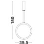 Kruhová - NV 9070165 Závěsné svítidlo CHANGE černý hliník a akryl LED 25W 230V 3000K IP20 stmívatelné - NOVA LUCE - foto 2