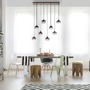 Vícečetná - LD 15426-79 GREEN ZEA LED závěsné svítidlo dřevo 8 ramenné kouřové sklo moderní do interiéru - LEUCHTEN DIREKT / JUST LIGHT - foto 2