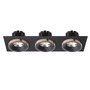 Hranatá - RED R13264 SHARM SQ III zápustná černá/černá měď 230V LED 3x10W 24° 3000K - RED - DESIGN RENDL - foto 2