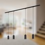 Lištové Briloner 230V - BRILO 8016045 1-fázový lištový systém, kompletní sada, 4x LED závěsná svítidla, černá - BRILO - foto 2