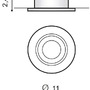 Kruhová - AZZ AZ1730 Remo 1 downlight (chrome) - AZZARDO - foto 2