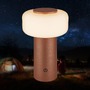 Stolní lampy dekorační - BRILO 7580014 Juna stolní lampa - 1,8W, 210lm, nabíjecí, LED, stmívatelné, dotykový vypínač, teplá bílá, kávová - BRILO - foto 2