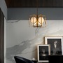 Dekorativní - M MOD099PL-06G Závěsné svítidlo Marmo 6x40W bílá/zlatá kov designové - MAYTONI - foto 2