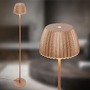 Stojací lampy - BRI 1625017 Loca stojanová lampa - 8W, 800lm, LED, dotykový vypínač, stmívatelná, teplá bílá, kávová - BRILONER - foto 2