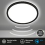 Kruhová - BRILO 7525415 Move LED stropní svítidlo IP44, přímé a nepřímé osvětlení, pohybové čidlo, černá - BRILO - foto 2