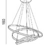 Kruhová - AZZ AZ2989 LED Závěsné svítidlo Azzardo Wheel 3 Dimm chrome AZ2989 80W 4800lm 3000K IP20 75cm stmívatelné chromové - AZZARDO - foto 2