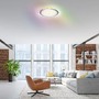 Kruhová - LD 15411-21 CYBA LED stropní svítidlo ploché 45x45cm, kruhové, bílé, stmívatelné, hra barev, CCT LED panel RGB+2700-5000K - LEUCHTEN DIREKT / JUST LIGHT - foto 2