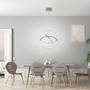 Kruhová - LD 11260-55 JELLA LED závěsné svítidlo v barvě oceli v moderním designu krokově stmívatelné 3000K - LEUCHTEN DIREKT / JUST LIGHT - foto 2