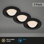 Kruhová - BRI 7056-035 LED vestavná svítidla sada, pr.9,5 cm, 3x LED, 3 W, 260 lm, černá - BRILONER - foto 2