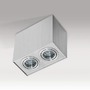 Downlight - AZZ AZ1352 Stropní bodové přisazené svítidlo Azzardo Eloy 2 aluminium AZ1352 GU10 2x50W IP20 18,5cm hranaté hliníkové - AZZARDO - foto 2