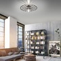 Dekorativní - LD 15636-18 SPIKE LED stropní svítidlo 50x50 matná černá barva kruhové s laťovým designem - LEUCHTEN DIREKT / JUST LIGHT - foto 2