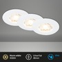 Kruhová - BRI 7606036 3ks sada LED vestavné svítidlo, 6,5 cm, 3,6W, 350lm, bílé - BRILONER - foto 2