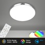 Kruhová - BRILO 3679-018 RGB-CCT LED stropní svítidlo, pr. 35,5 cm, 18W, 1850 lm, chrom - BRILO - foto 2