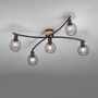 Bodová - LD 15925-79 EUGEN Bodové svítidlo, stropní svítidlo, dřevo, černá, 5-ramenné, drátěné tělo - LEUCHTEN DIREKT / JUST LIGHT - foto 2