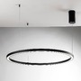Kruhová - FAN LED-HOOP-S120-NER Závěsné LED svítidlo HOOP černá, 60 W, 9000 lm, CCT, 120 x 120 x 150 cm - FANEUROPE - foto 2