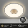 Kruhová - BRI 3847014 Toro LED stropní svítidlo, tunelový efekt, přímé a nepřímé osvětlení, matný chrom, 42cm kruhové - BRILONER - foto 2