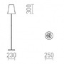 Stojací lampy - RED R14075 NYC/CONNY 25 stojanová Monaco petrolejová/stříbrné PVC/chrom 230V E27 7W - RED - DESIGN RENDL - foto 2