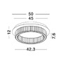 Kruhová - NV 9333071 Stropní svítidlo AURELIA chromovaný kov a křišťál LED 29W 230V 3500K IP20 stmívatelné - NOVA LUCE - foto 2