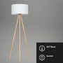 Stojací lampy - BRILO 1379016 Textilní stojací svítidlo pr. 45,5 cm 1x E27 60W bílé (starý kód: BRILO 1379-016) - BRILO - foto 2