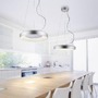 Kruhová - LD 17075-21 KETO ANIKA LED závěsné svítidlo stříbrné ovládané přes aplikaci Tuya stmívatelné RGB+CCT RGB+2700-5000K - LEUCHTEN DIREKT / JUST LIGHT - foto 2