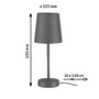 Stolní lampy dekorační - P 80104 Stolní lampa Stellan II E27 max. 20W šedá kov/látka - PAULMANN - foto 2