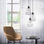 Vícečetná - LD 15890-18 SKELETTON Závěsné svítidlo v černé barvě se třemi závěsy v moderním retro stylu - LEUCHTEN DIREKT / JUST LIGHT - foto 2
