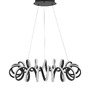 Kruhová - NV 9817461 Závěsné svítidlo ZINIA černý hliník a silikon LED 45W 230V 3000K IP20 - NOVA LUCE - foto 2