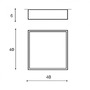 Hranatá - AZZ AZ2272 LED Stropní a nástěnné svítidlo Azzardo Monza Square 40 white 4000K AZ2272 50W 4400lm 4000K IP20 40cm hranaté bílé - AZZARDO - foto 2