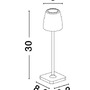 Na baterie - NV 9223414 Venkovní stolní lampa COLT olivově zelený litý hliník a akryl LED 2W 3000K IP54 62st. 5V DC vypínač na těle USB kabel stmívatelné - NOVA LUCE - foto 2