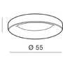 Kruhová - AZZ AZ2725 LED Stropní přisazené svítidlo Azzardo Sovana Top 55 CCT grey Dimm AZ2725 50W 2750lm 2700-6500K IP20 55cm stmívatelné šedé - AZZARDO - foto 2