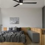 Ventilátory - NV 9952330 AKCE - Stropní ventilátor DELL tělo z hliníku matná černá 3ABS dřevěné listy - NOVA LUCE - foto 2