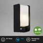 Nástěnná - BRILO 3017-015 Venkovní svítidlo s čidlem 25,5 cm 1x E27 12W černá - BRILO - foto 2