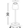 Na baterie - NV 9223411 Venkovní stolní lampa COLT černý litý hliník a akryl LED 2W 3000K IP54 62st. 5V DC vypínač na těle USB kabel stmívatelné - NOVA LUCE - foto 2