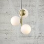 Kónická - NOR 48603035 Závěsné svítidlo Lilly 3x40W E14 mosaz opál - NORDLUX - foto 2