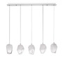 Podélná - NV 9260235 Závěsné svítidlo ICE bílé sklo s přechody a bílý kov G9 5x5W 230V IP20 bez žárovky - NOVA LUCE - foto 2