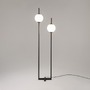 Stojací lampy - M Z020FL-L12BK Stojací lampa The Sixth Sense 3000K 12W teplá bílá 750lm bílá/černá kov/sklo LED - MAYTONI - foto 2