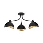 Dekorativní - NV 9555807 Stropní svítidlo GEETI matná černá a zlatý kov E14 3x5W 230V IP20 bez žárovky - NOVA LUCE - foto 2