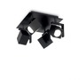 Bodová - ILUX 156712 Bodové stropní svítidlo Ideal Lux Mouse PL4 nero 156712 4x50W černé - IDEALLUX - foto 2
