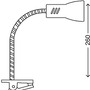 Stolní lampy s klipem - BRI 2713-016P Flexibilní svítidlo se svorkou 26 cm 1x E14 40W bílé - BRILONER - foto 2