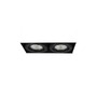 Hranatá - AZZ AZ2935 Stropní zápustné bodové svítidlo Azzardo Nova 2 GIPs black/black AZ2935 GU10+ADAP111/ES111 2x40/2x50W IP20 30cm černé - AZZARDO - foto 2