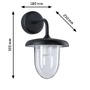 Nástěnná - P 94757 Venkovní nástěnné svítidlo Vintario IP44 kruhové 180x250mm max. 20W 230V antracit hliník - PAULMANN - foto 2