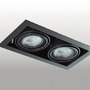 Hranatá - AZZ AZ2875 Stropní zápustné bodové svítidlo Azzardo Nova 2 black/black AZ2875 GU10+ADAP111/ES111 2x40/2x50W IP20 34,5cm černé - AZZARDO - foto 2